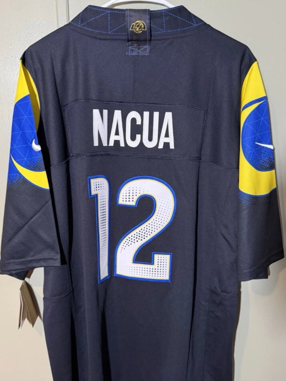 Puka Nacua Vapor Black Stitched Jersey